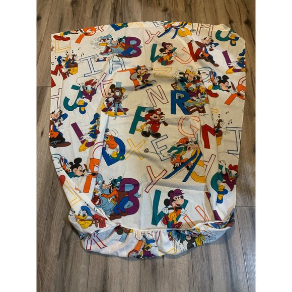 The Walt Disney Company DunDee Vintage Toddler Sheet Set Mickey Mouse Minnie Goo - Picture 7 of 9